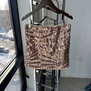 Forever 21 gold sequin miniskirt Small